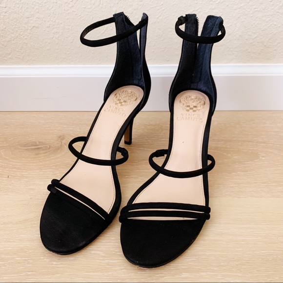 Vince Camuto Black Strappy Heels - Picture 1 of 7